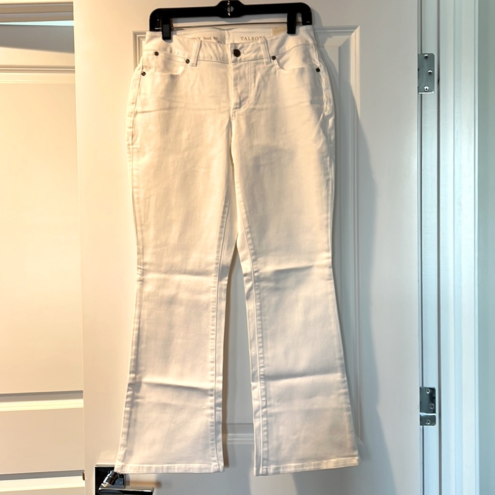 NWT Talbots White Denim Jeans, 8P Curvy